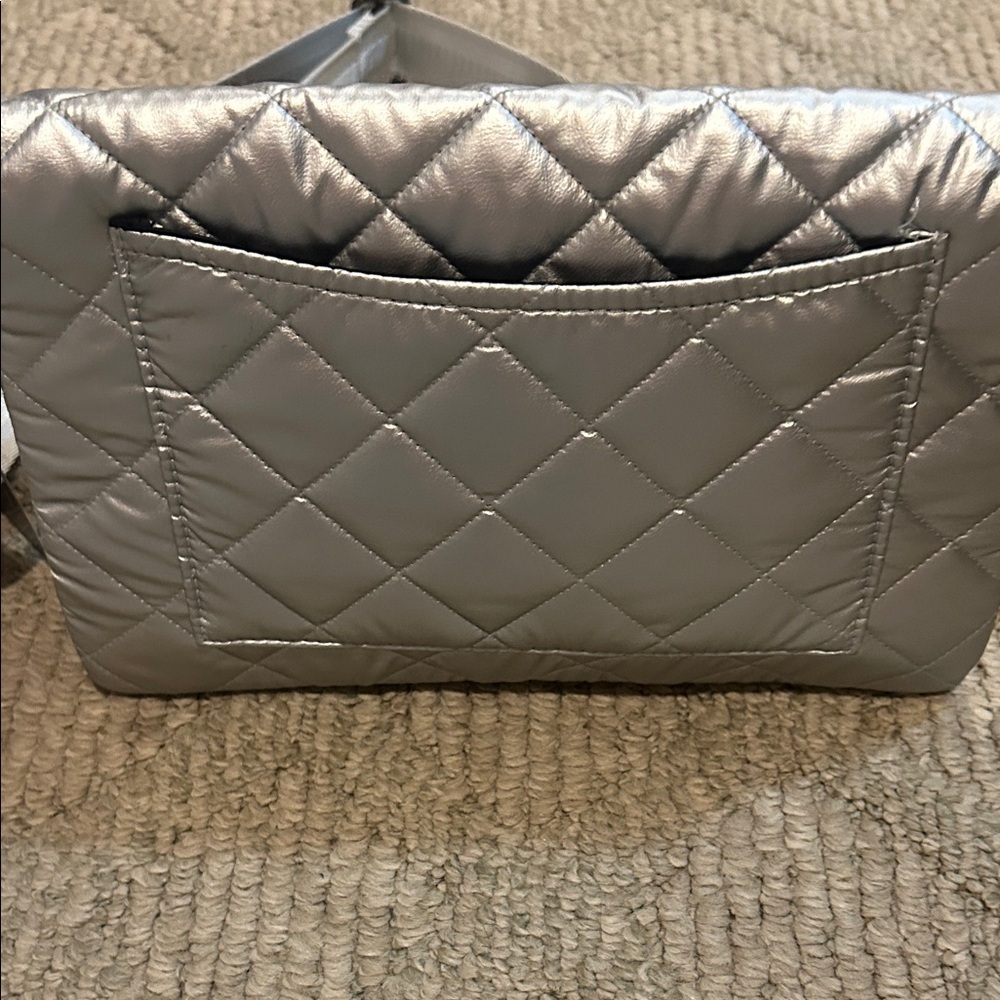 Haute Store Silver Quilted Crossbody Bag - Picture 9 of 9
